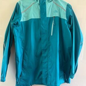 L.L. Bean Kids Raincoat - Teal and Light Blue